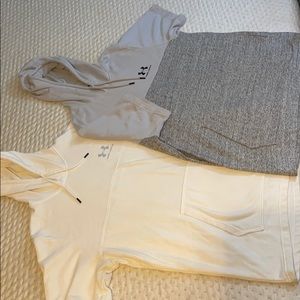 Two Under Armour T-shirt hoodies